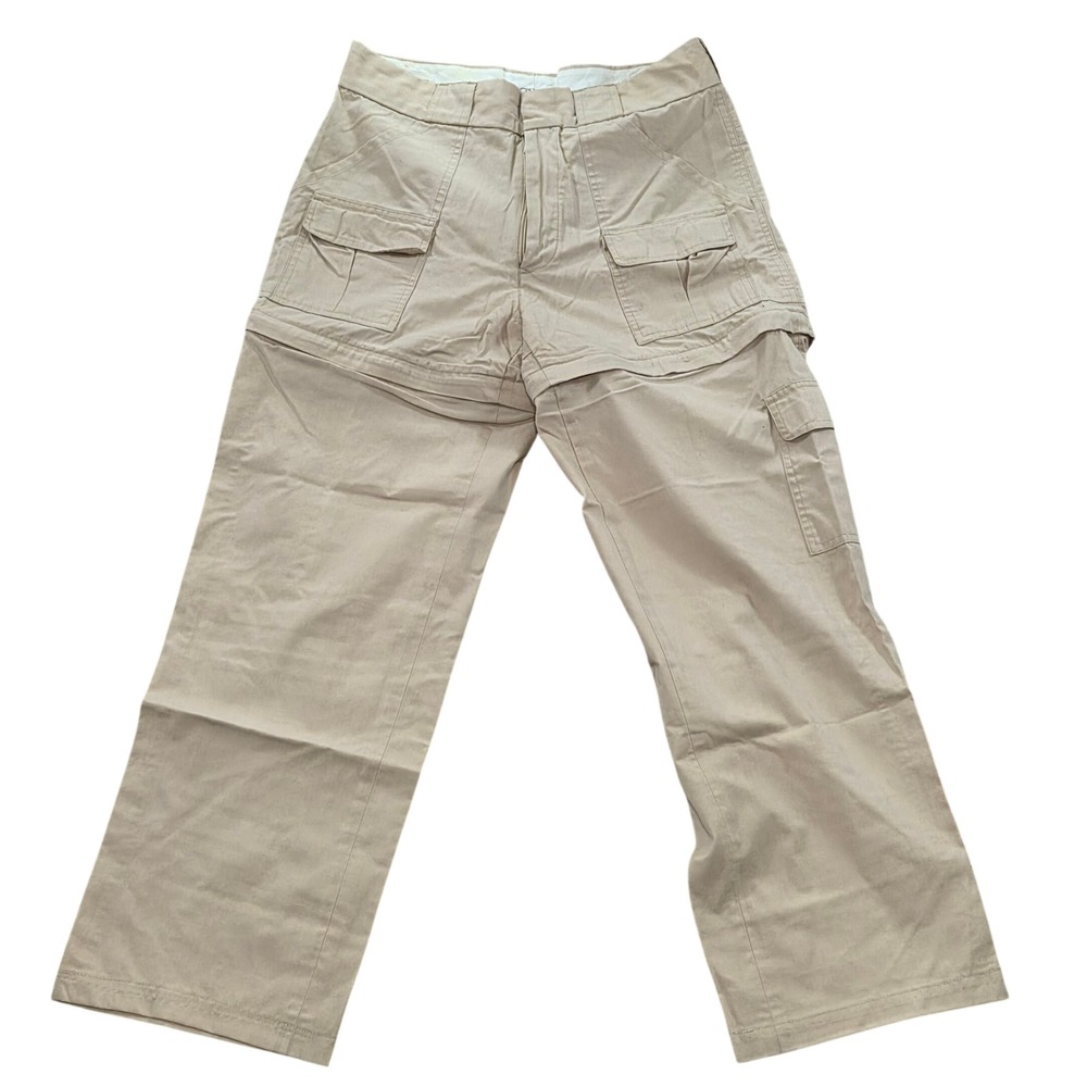 VTG 80's Orvis‎ Convertible Zip Off Cargo Pants Beige Mens Size 34x30 *READ